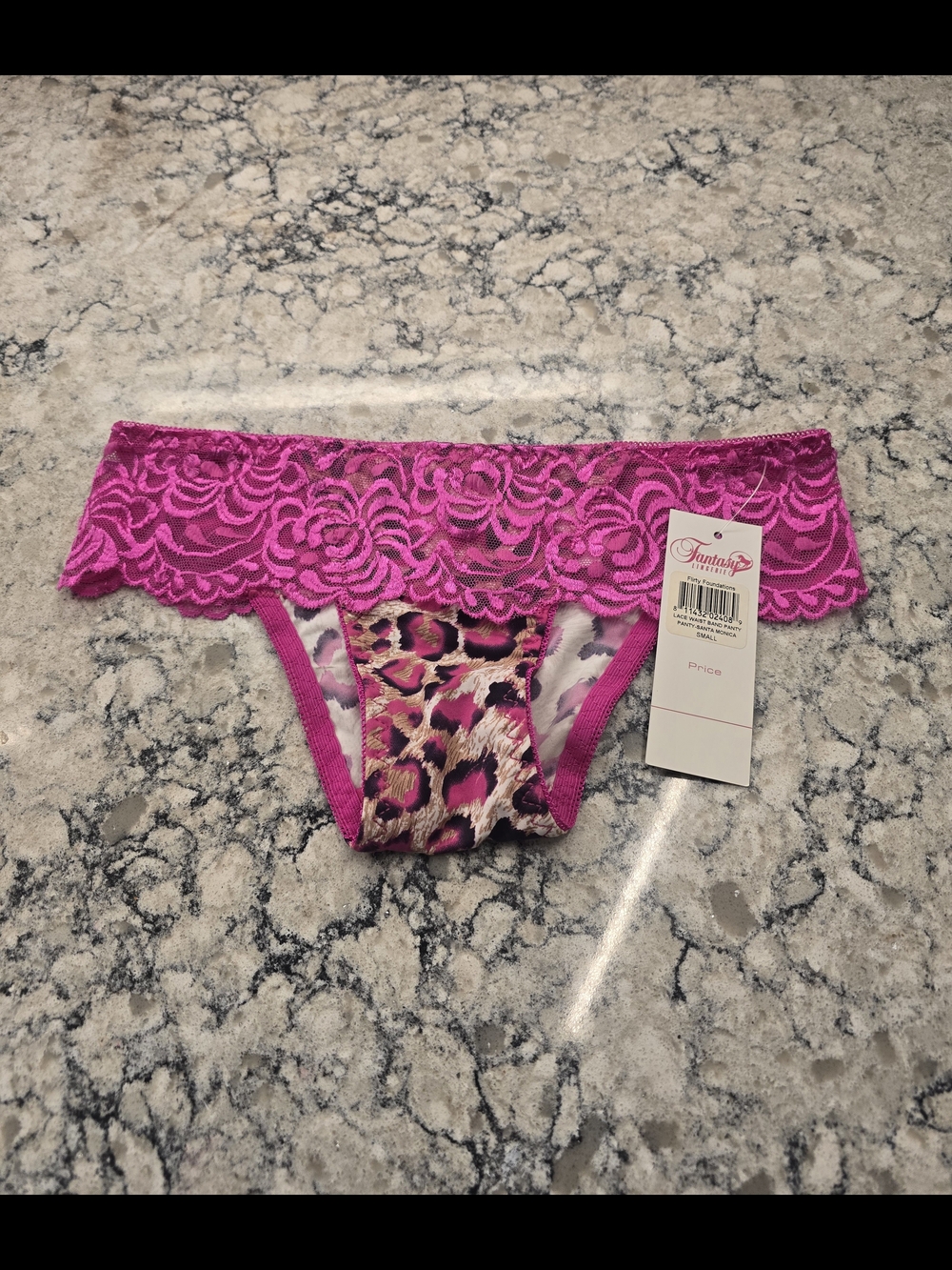 Fuchsia Lace Leopard-Print Bikini Panty by Fantasy